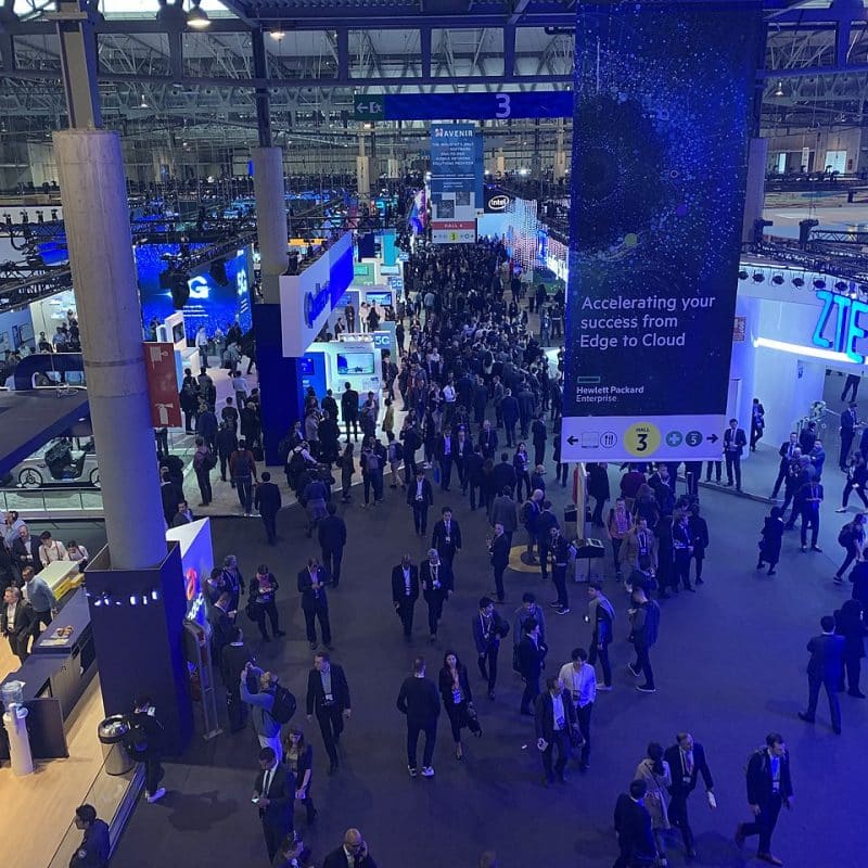 Stands during MWC Barcelona