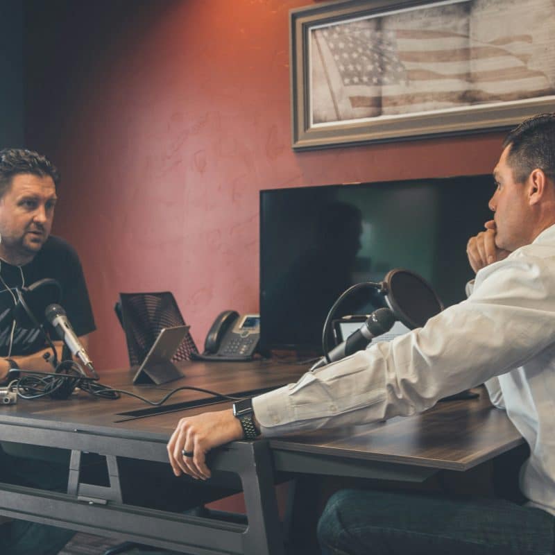 people podcasting